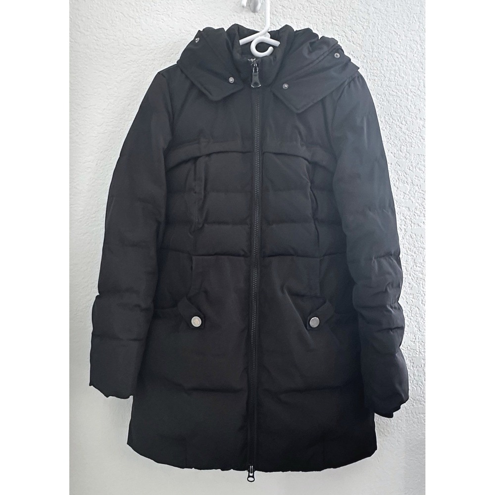 Valuker Down Coat Parka Puffer Jacket Womens M Black 90% Down 10% Feathers READ